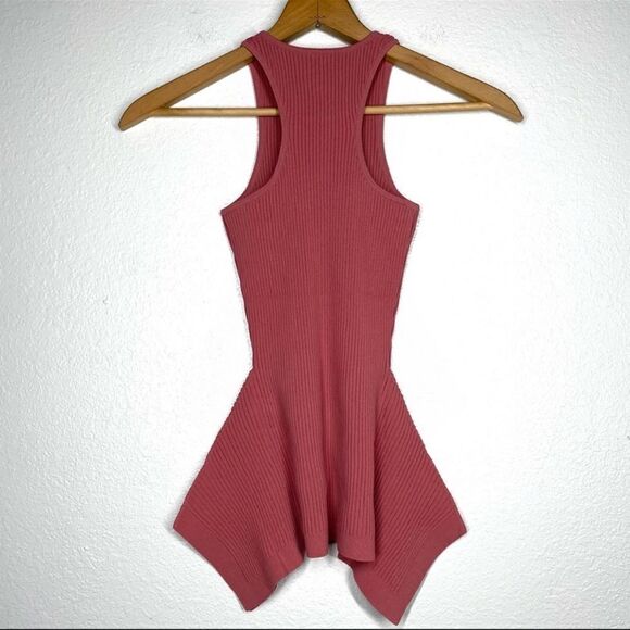 NWT Cinq a Sept Ellen Sleeveless Rib Knit Rosewood M - Picture 3 of 8